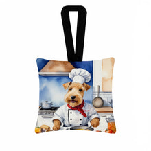 Load image into Gallery viewer, Lakeland Terrier The Chef Hanging Square Fabric Ornament 3.5 × 3.5