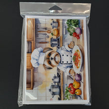 Load image into Gallery viewer, Lhasa Apso The Chef Greeting Cards - Blank Note Cards – 8-Pack of Artist-Designed Cards with Envelopes