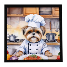 Load image into Gallery viewer, Lhasa Apso The Chef Framed Metal Print