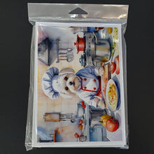 Load image into Gallery viewer, Maltese The Chef Greeting Cards - Blank Note Cards – 8-Pack of Artist-Designed Cards with Envelopes
