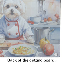 Load image into Gallery viewer, Maltese The Chef Glass Cutting Boards – Durable, Decorative Kitchen Art