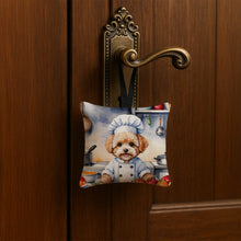 Load image into Gallery viewer, Maltipoo The Chef Hanging Square Fabric Ornament 3.5 × 3.5