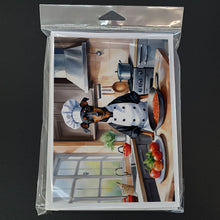 Load image into Gallery viewer, Manchester Terrier The Chef Greeting Cards - Blank Note Cards – 8-Pack of Artist-Designed Cards with Envelopes