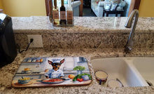 Load image into Gallery viewer, Miniature Pinscher The Chef Dish Drying Mat