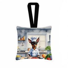 Load image into Gallery viewer, Miniature Pinscher The Chef Hanging Square Fabric Ornament 3.5 × 3.5