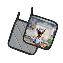Load image into Gallery viewer, Miniature Pinscher The Chef Pot Holders - Set of 2 Decorative Kitchen Helpers | Made in the USA