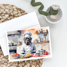 Load image into Gallery viewer, Neapolitan Mastiff The Chef Greeting Cards - Blank Note Cards – 8-Pack of Artist-Designed Cards with Envelopes