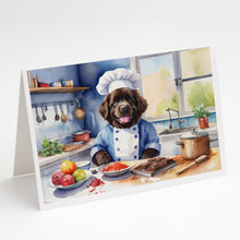 Load image into Gallery viewer, Newfoundland The Chef Greeting Cards - Blank Note Cards – 8-Pack of Artist-Designed Cards with Envelopes
