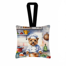 Load image into Gallery viewer, Norfolk Terrier The Chef Hanging Square Fabric Ornament 3.5 × 3.5