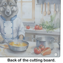 Load image into Gallery viewer, Norwegian Elkhound The Chef Glass Cutting Boards – Durable, Decorative Kitchen Art