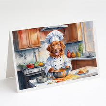 Load image into Gallery viewer, Nova Scotia Duck Tolling Retriever The Chef Greeting Cards - Blank Note Cards – 8-Pack of Artist-Designed Cards with Envelopes