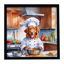 Load image into Gallery viewer, Nova Scotia Duck Tolling Retriever The Chef Framed Metal Print
