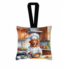 Load image into Gallery viewer, Nova Scotia Duck Tolling Retriever The Chef Hanging Square Fabric Ornament 3.5 × 3.5