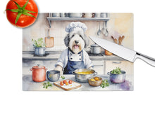Load image into Gallery viewer, Old English Sheepdog The Chef Glass Cutting Boards – Durable, Decorative Kitchen Art