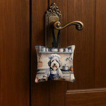 Load image into Gallery viewer, Old English Sheepdog The Chef Hanging Square Fabric Ornament 3.5 × 3.5
