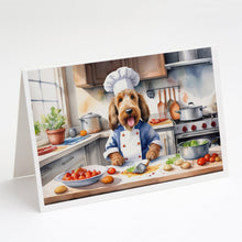 Load image into Gallery viewer, Otterhound The Chef Greeting Cards - Blank Note Cards – 8-Pack of Artist-Designed Cards with Envelopes