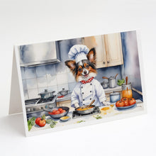 Load image into Gallery viewer, Papillon The Chef Greeting Cards - Blank Note Cards – 8-Pack of Artist-Designed Cards with Envelopes