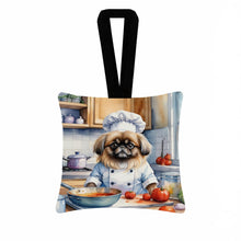 Load image into Gallery viewer, Pekingese The Chef Hanging Square Fabric Ornament 3.5 × 3.5