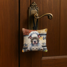 Load image into Gallery viewer, Pit Bull Terrier The Chef Hanging Square Fabric Ornament 3.5 × 3.5