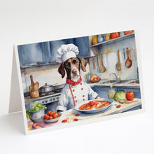 Load image into Gallery viewer, Pointer The Chef Greeting Cards - Blank Note Cards – 8-Pack of Artist-Designed Cards with Envelopes