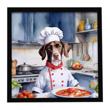 Load image into Gallery viewer, Pointer The Chef Framed Metal Print