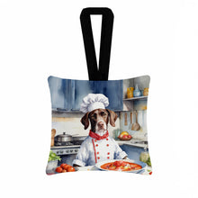 Load image into Gallery viewer, Pointer The Chef Hanging Square Fabric Ornament 3.5 × 3.5