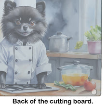 Load image into Gallery viewer, Pomeranian The Chef Glass Cutting Boards – Durable, Decorative Kitchen Art