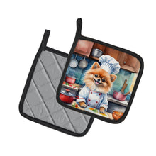 Load image into Gallery viewer, Pomeranian The Chef Pot Holders - Set of 2 Decorative Kitchen Helpers | Made in the USA