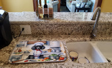 Load image into Gallery viewer, Black Poodle The Chef Dish Drying Mat