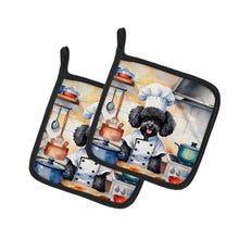 Load image into Gallery viewer, Black Poodle The Chef Pot Holders - Set of 2 Decorative Kitchen Helpers | Made in the USA