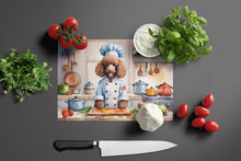 Load image into Gallery viewer, Chocolate Poodle The Chef Glass Cutting Boards – Durable, Decorative Kitchen Art