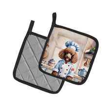 Load image into Gallery viewer, Chocolate Poodle The Chef Pot Holders - Set of 2 Decorative Kitchen Helpers | Made in the USA