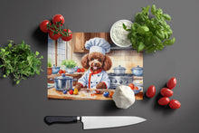 Load image into Gallery viewer, Chocolate Poodle The Chef Glass Cutting Boards – Durable, Decorative Kitchen Art