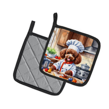 Load image into Gallery viewer, Chocolate Poodle The Chef Pot Holders - Set of 2 Decorative Kitchen Helpers | Made in the USA