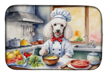 Load image into Gallery viewer, White Poodle The Chef Dish Drying Mat
