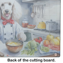 Load image into Gallery viewer, White Poodle The Chef Glass Cutting Boards – Durable, Decorative Kitchen Art
