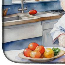 Load image into Gallery viewer, White Poodle The Chef Dish Drying Mat