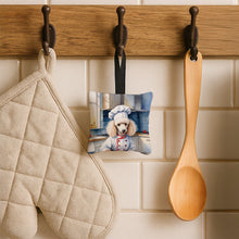 Load image into Gallery viewer, White Poodle The Chef Hanging Square Fabric Ornament 3.5 × 3.5