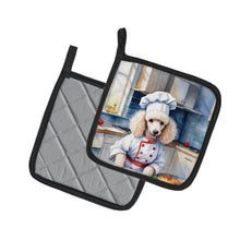Load image into Gallery viewer, White Poodle The Chef Pot Holders - Set of 2 Decorative Kitchen Helpers | Made in the USA