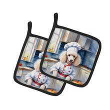 Load image into Gallery viewer, White Poodle The Chef Pot Holders - Set of 2 Decorative Kitchen Helpers | Made in the USA