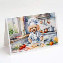 Load image into Gallery viewer, Poodle The Chef Greeting Cards - Blank Note Cards – 8-Pack of Artist-Designed Cards with Envelopes