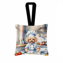 Load image into Gallery viewer, Poodle The Chef Hanging Square Fabric Ornament 3.5 × 3.5