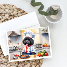 Load image into Gallery viewer, Portuguese Water Dog The Chef Greeting Cards - Blank Note Cards – 8-Pack of Artist-Designed Cards with Envelopes