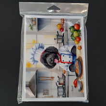 Load image into Gallery viewer, Portuguese Water Dog The Chef Greeting Cards - Blank Note Cards – 8-Pack of Artist-Designed Cards with Envelopes