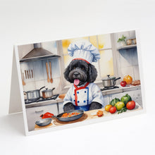 Load image into Gallery viewer, Portuguese Water Dog The Chef Greeting Cards - Blank Note Cards – 8-Pack of Artist-Designed Cards with Envelopes