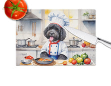 Load image into Gallery viewer, Portuguese Water Dog The Chef Glass Cutting Boards – Durable, Decorative Kitchen Art