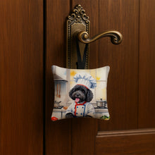 Load image into Gallery viewer, Portuguese Water Dog The Chef Hanging Square Fabric Ornament 3.5 × 3.5