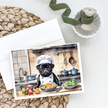 Load image into Gallery viewer, Pug The Chef Greeting Cards - Blank Note Cards – 8-Pack of Artist-Designed Cards with Envelopes