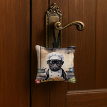 Load image into Gallery viewer, Pug The Chef Hanging Square Fabric Ornament 3.5 × 3.5
