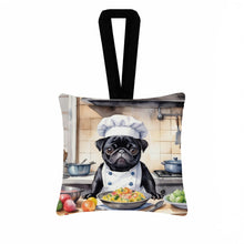 Load image into Gallery viewer, Pug The Chef Hanging Square Fabric Ornament 3.5 × 3.5
